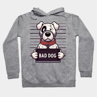 Bad Dog Muzzeled Jail Mugshot Hoodie